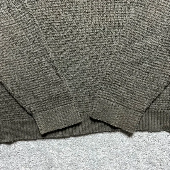 High Sierra Henley Shirt Mens Small Olive Green Waffle Knit Longsleeve Cotton - Picture 7 of 13